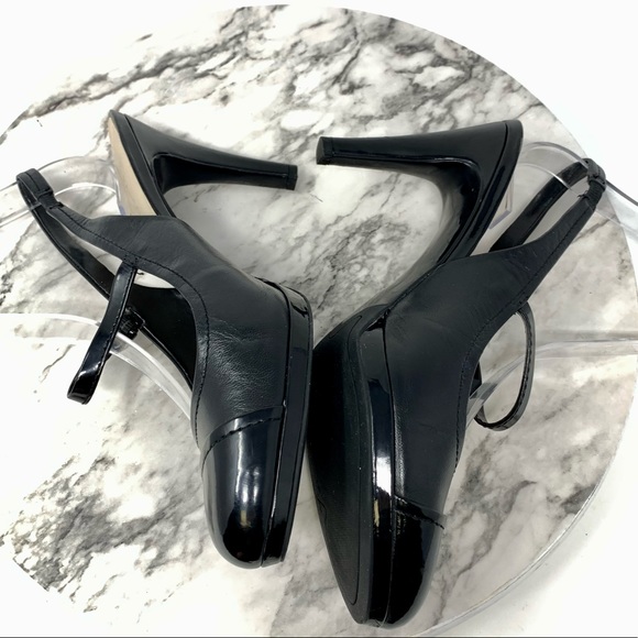 Franco Sarto Dazzle Mary Jane Slingback Cap Toe Pumps 9 Retro Pinup Academia - Picture 6 of 13